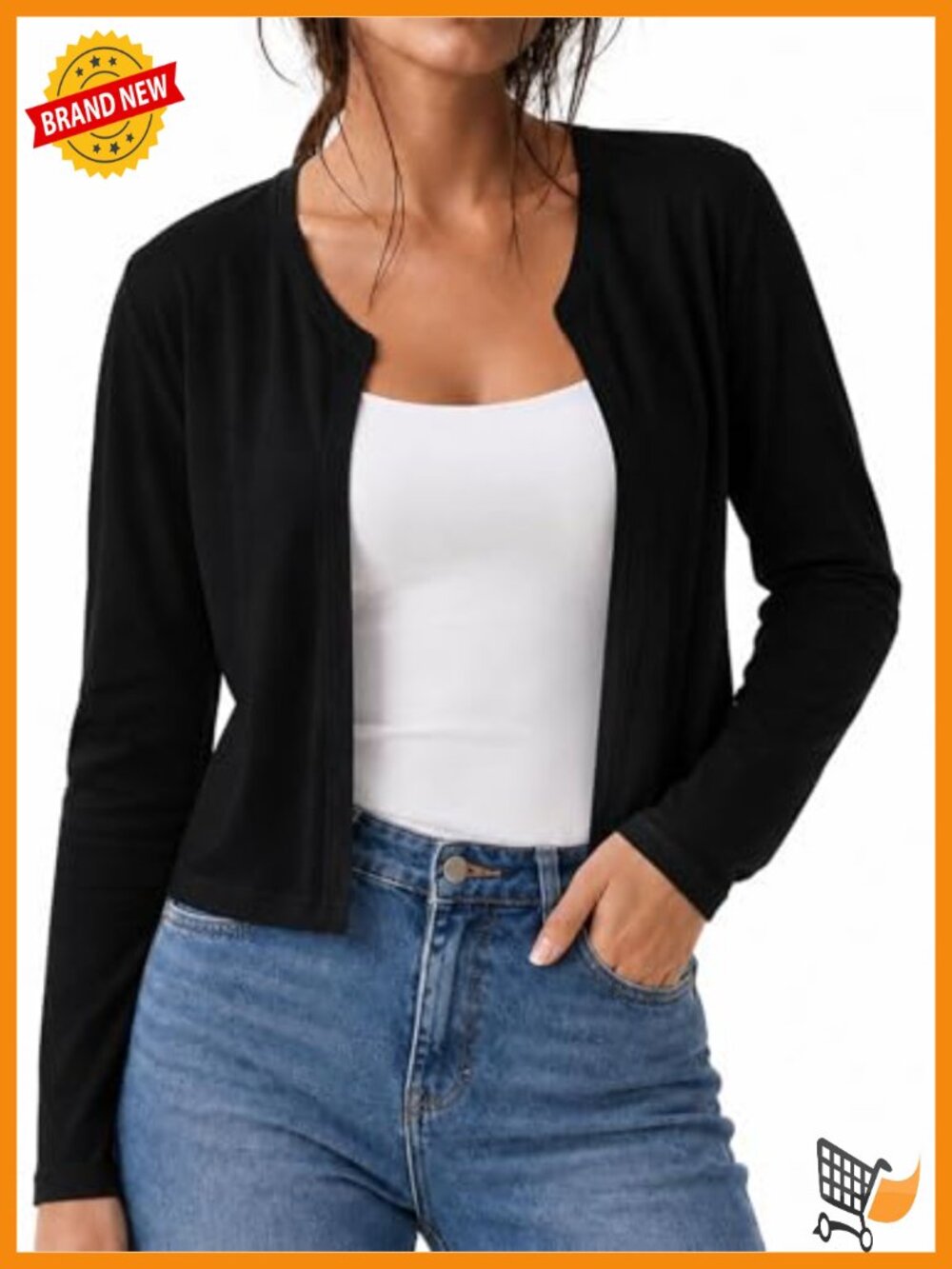 Sheer Shrug Open Front Bolero Cropped Cardigan Long Sleeve Crop Top